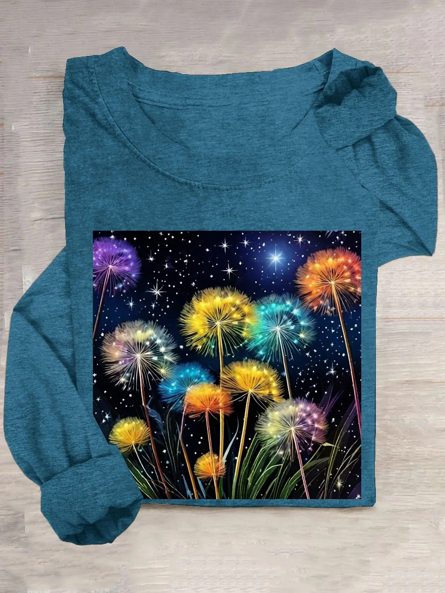 Loose Dandelion Casual T-Shirt