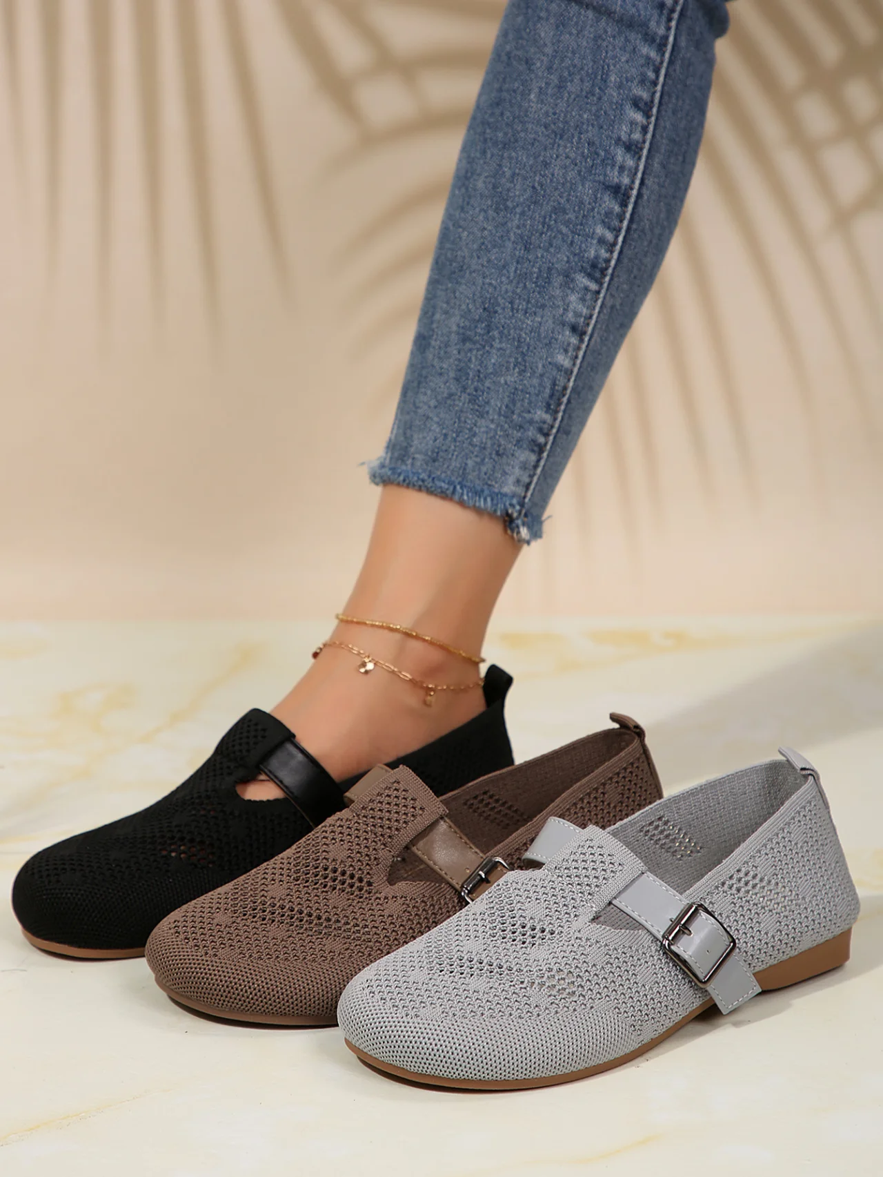 Mesh Fabric Casual All Season Shallow Shoes