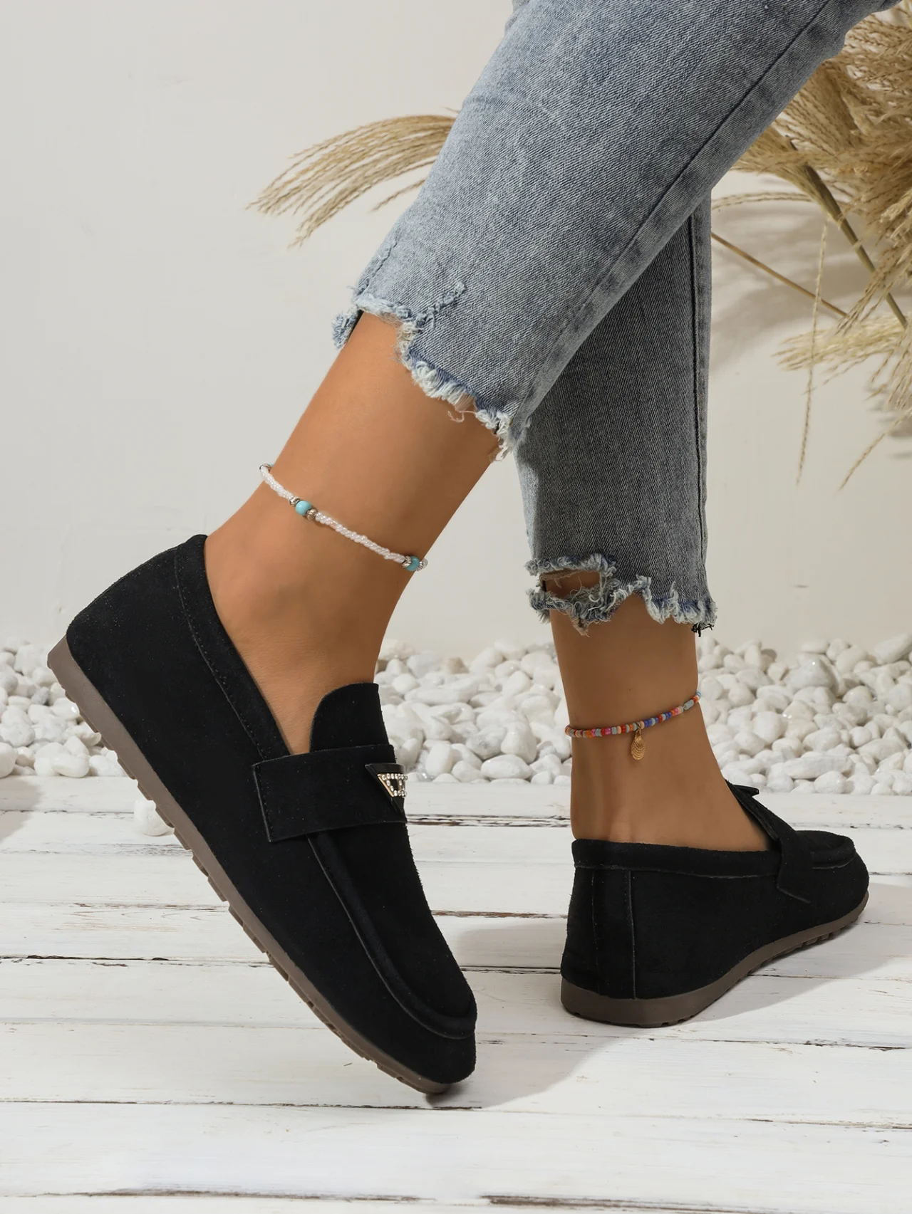 Plain Casual All Season Shallow Shoes