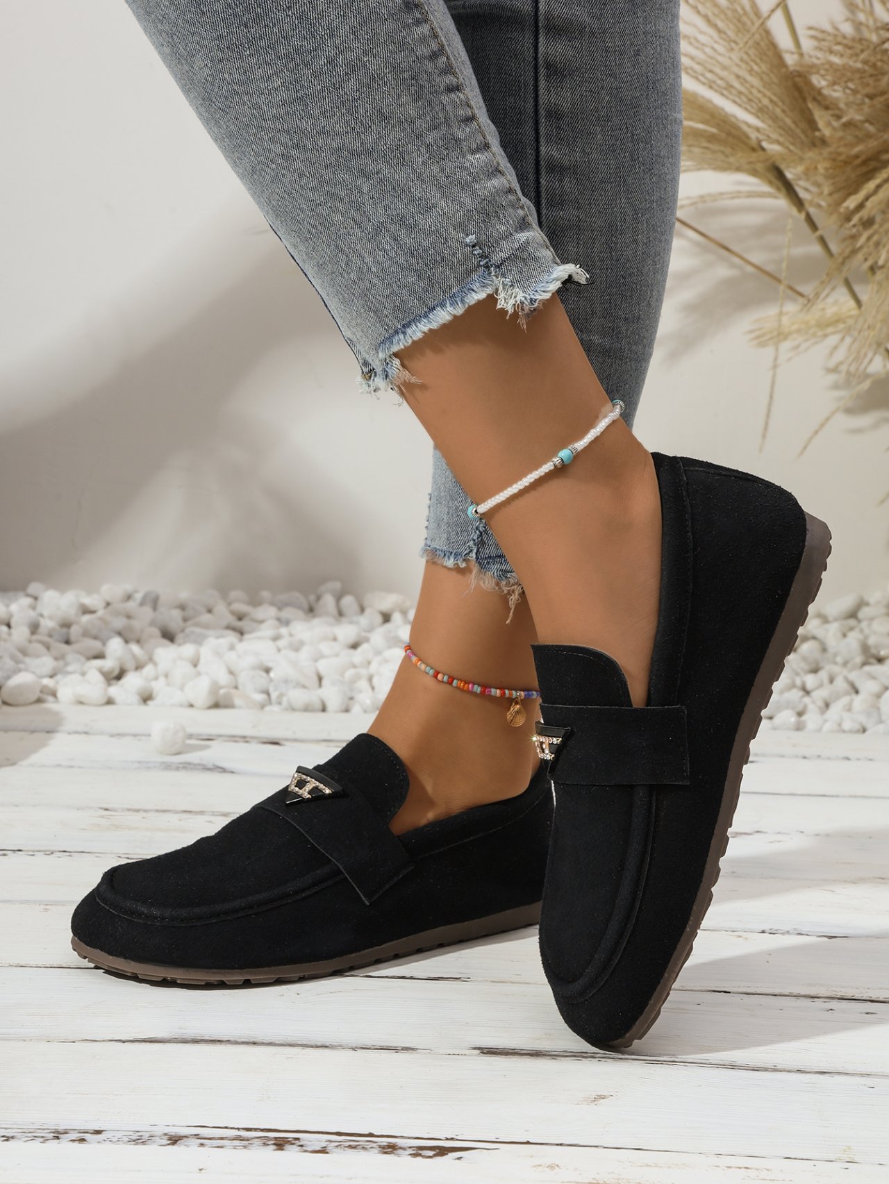 Plain Casual All Season Shallow Shoes