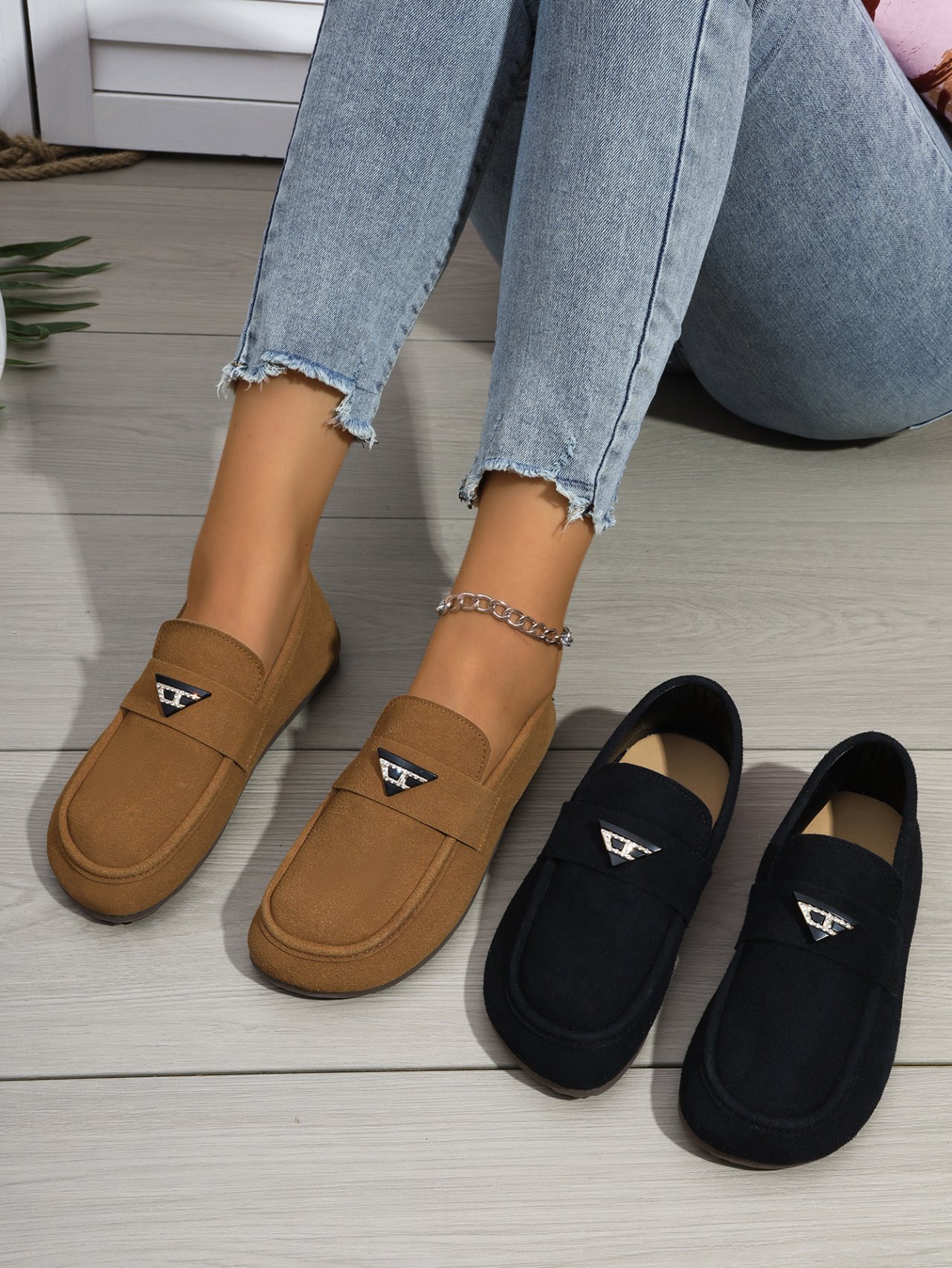 Plain Casual All Season Shallow Shoes