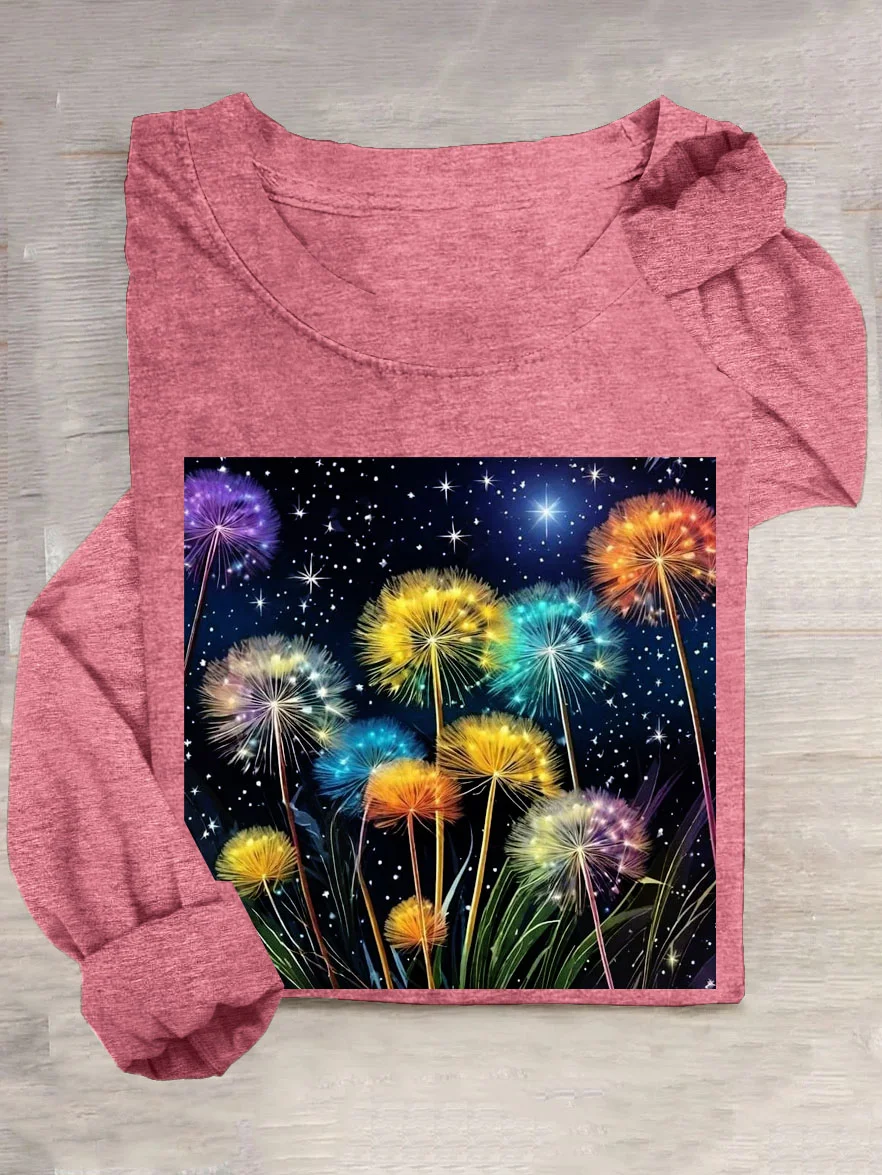 Loose Dandelion Casual T-Shirt