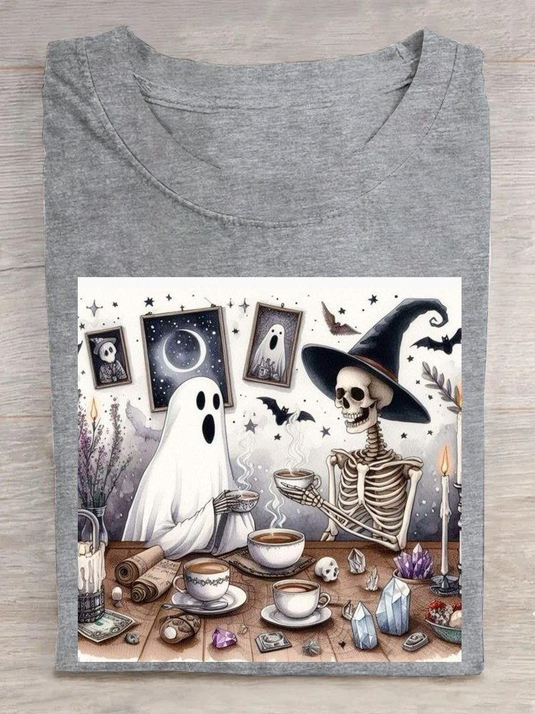 Cotton Halloween Casual T-Shirt