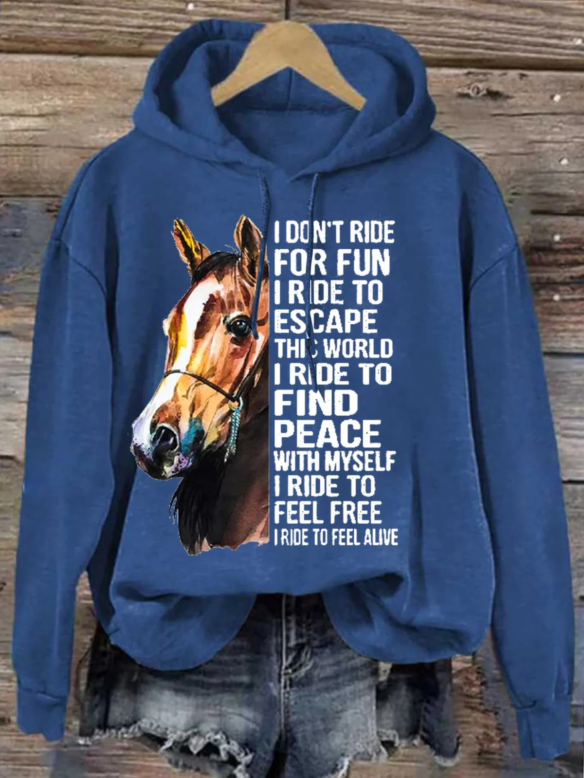 Western Style Cotton-Blend Hoodie