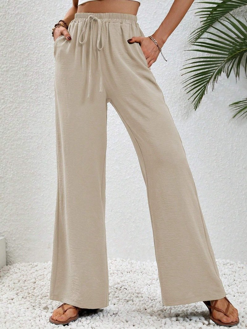 Plain Casual Loose Pants