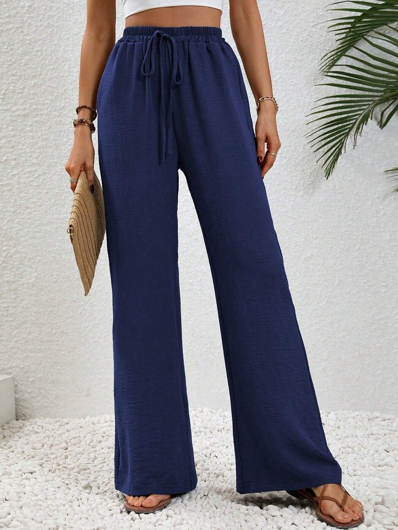 Plain Casual Loose Pants