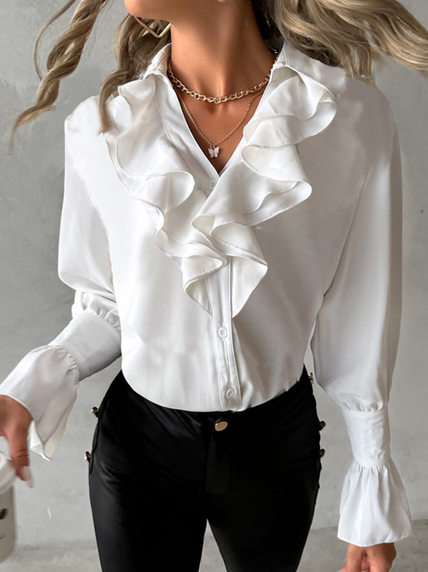 Loose Casual Blouse With No