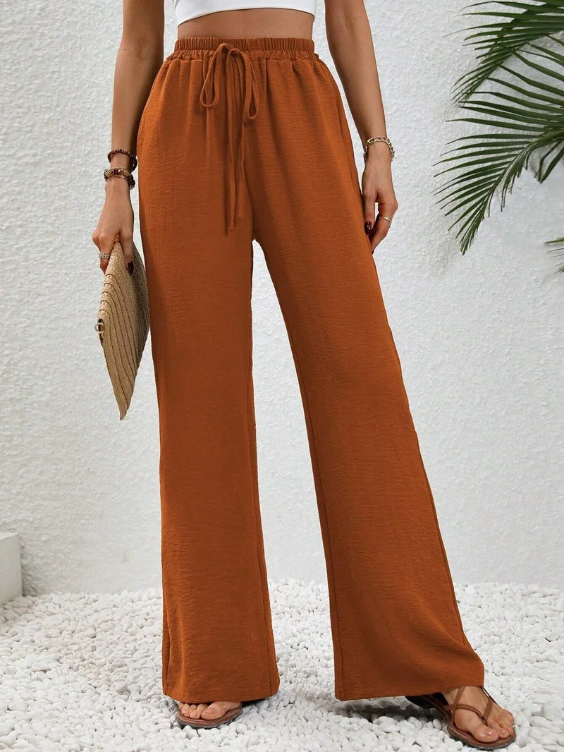 Plain Casual Loose Pants