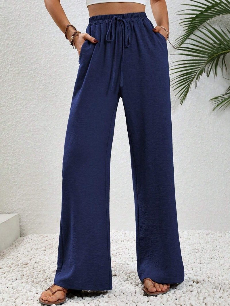 Plain Casual Loose Pants