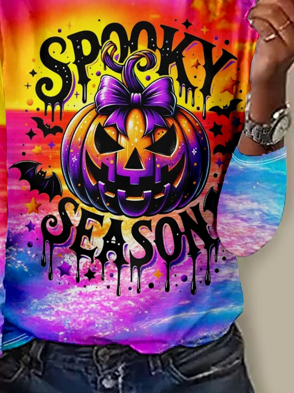 Halloween Long Sleeve Casual T-shirt