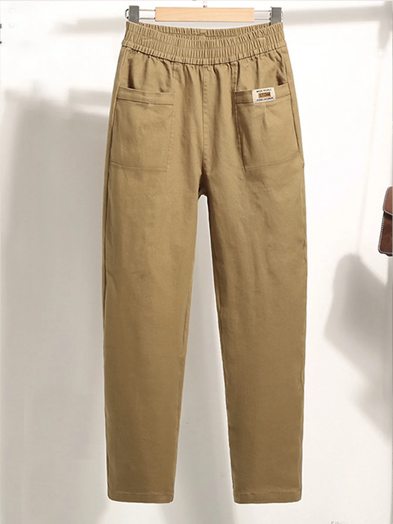 Loose Cotton Casual Pocket Stitching Pants