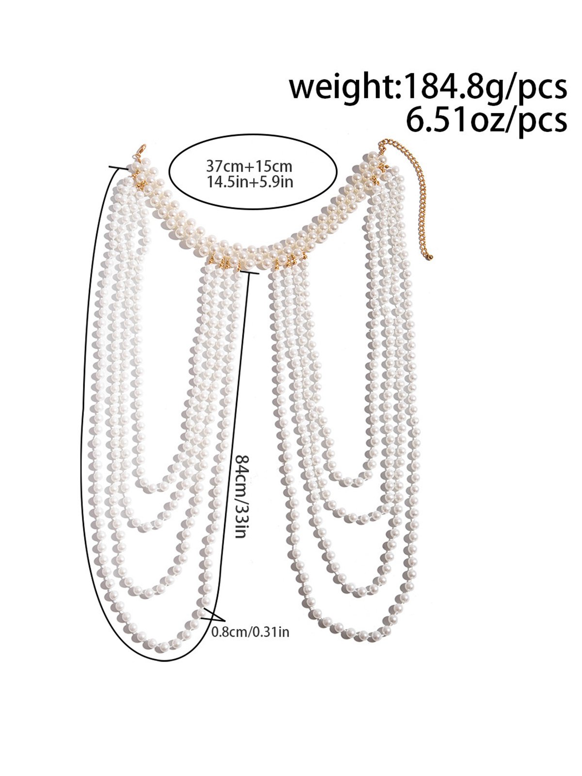 Elegant Imitation Pearl Body Jewelry