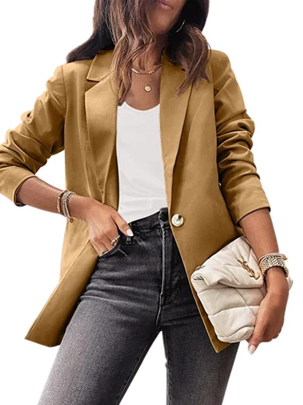 Casual Plain Loose Blazer