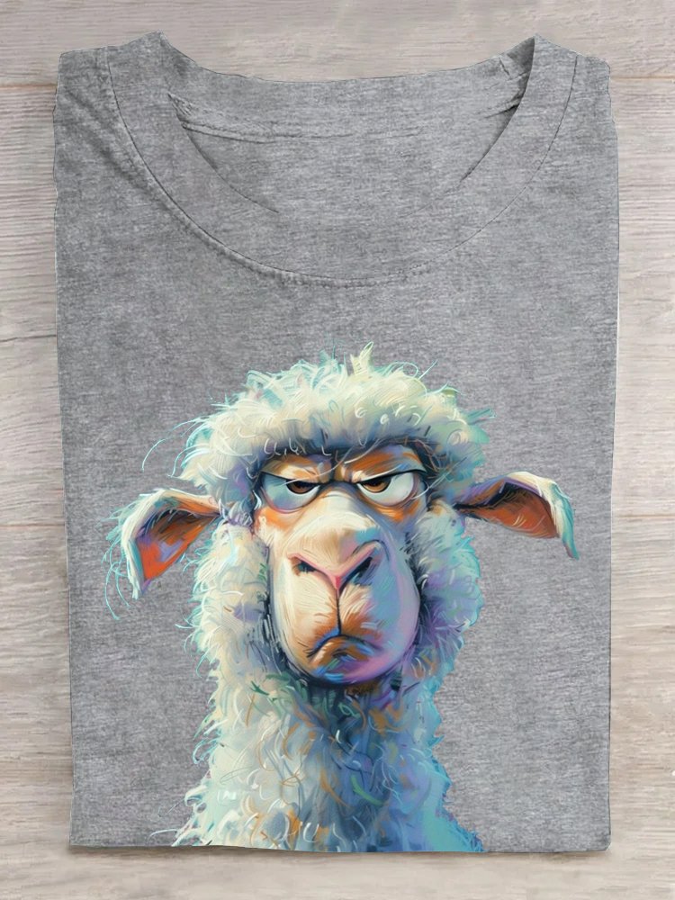 Casual Animal Loose Cotton T-Shirt