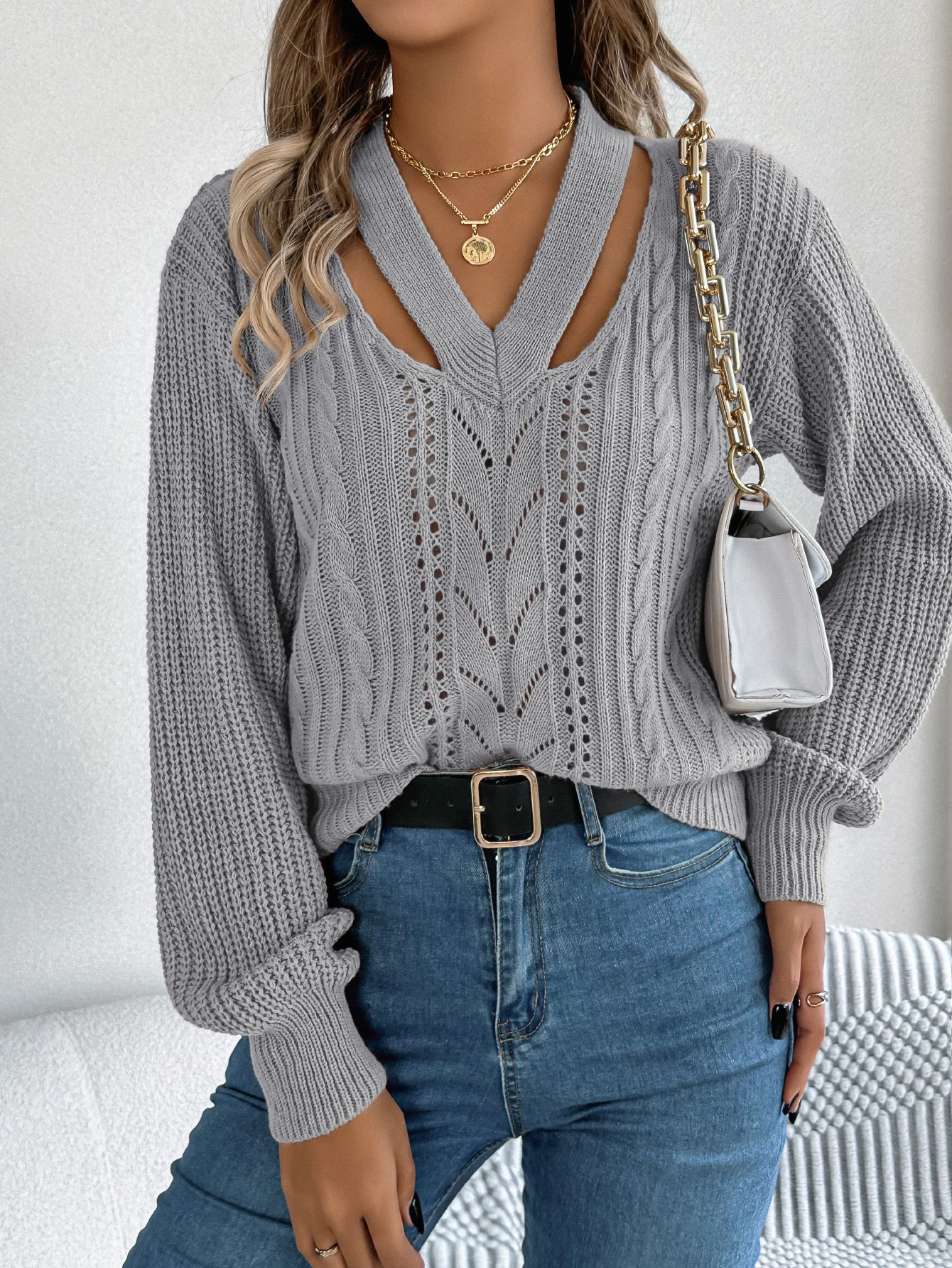 Casual Yarn/Wool Yarn Sweater