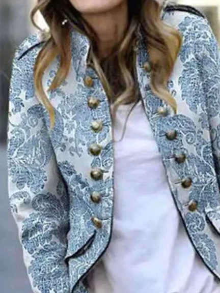 Casual Floral Loose Others Jacket