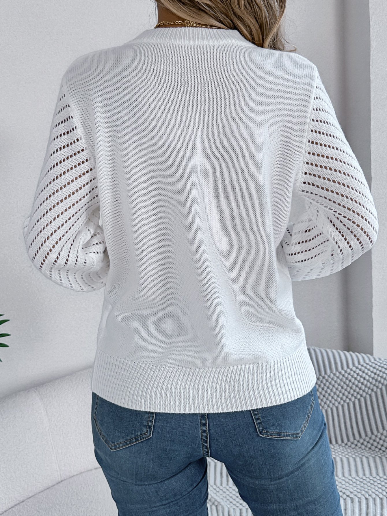 Yarn/Wool Yarn Plain Casual Loose Sweater