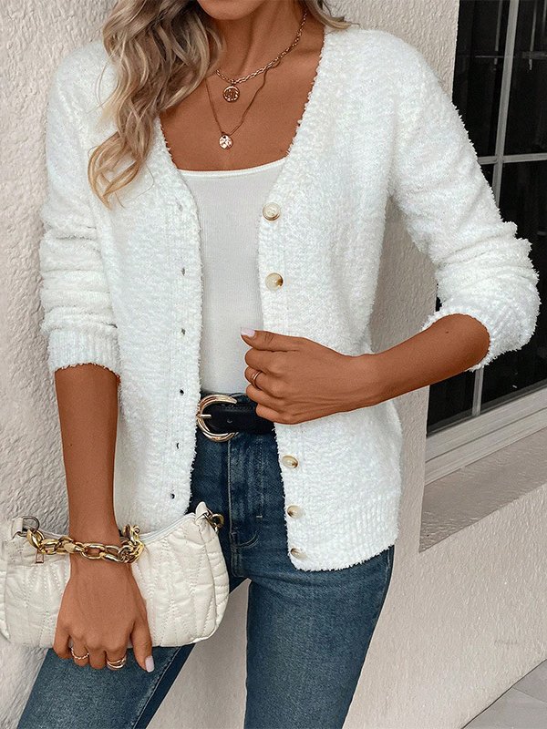 Yarn/Wool Yarn Casual Cardigan