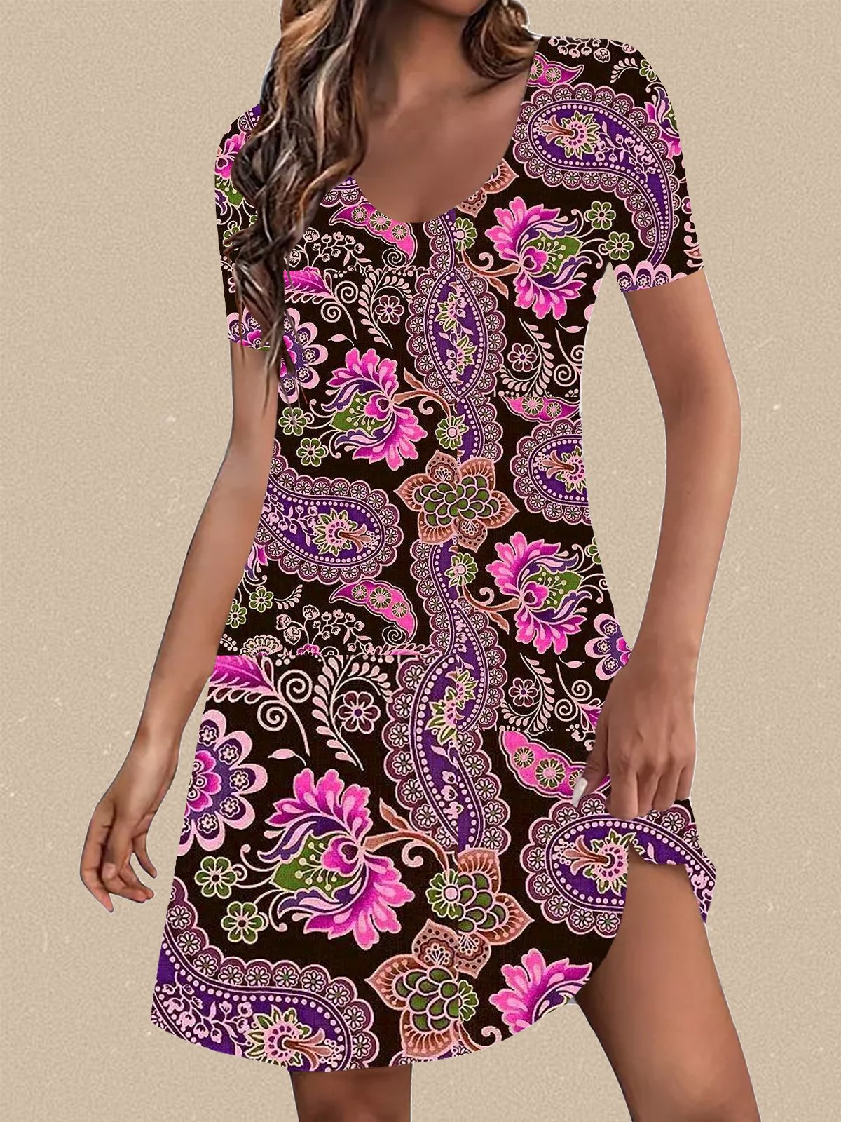 Women Printed Floral Knee-Length Dress