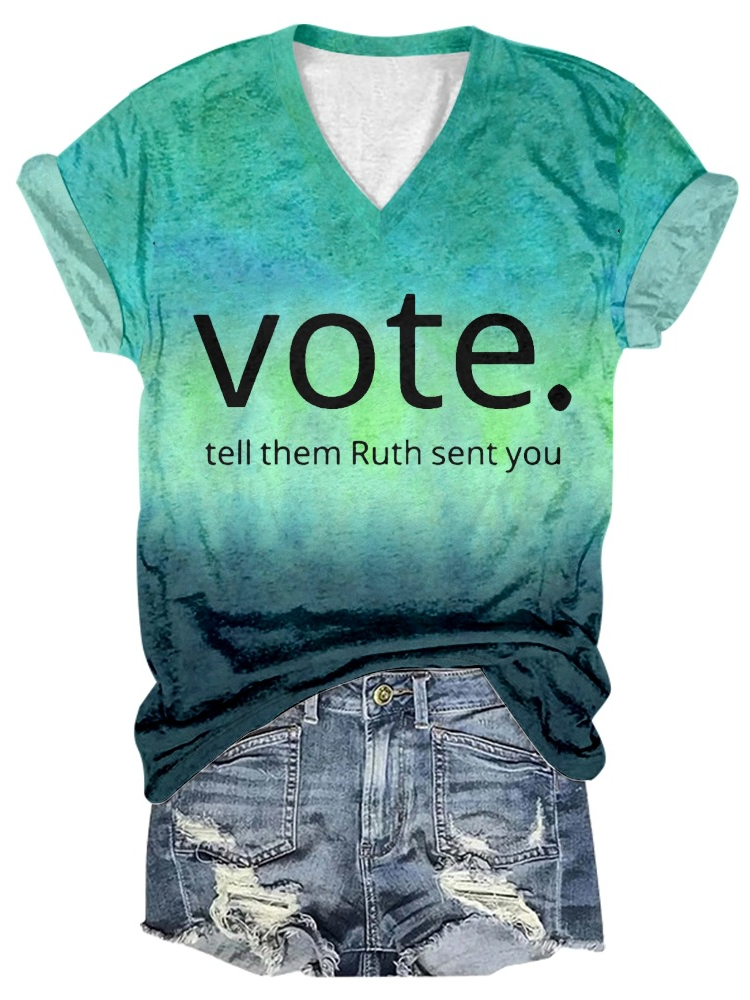 Funny Vote Casual Loose T-Shirt