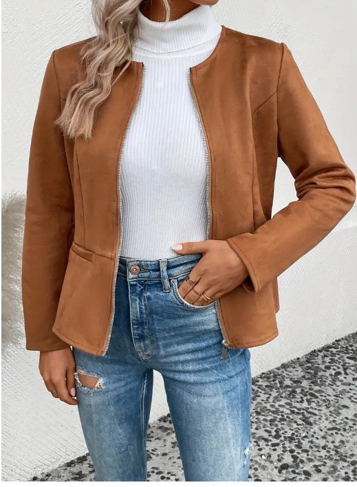 Loose Plain Others Casual Jacket