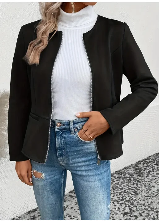 Loose Plain Others Casual Jacket