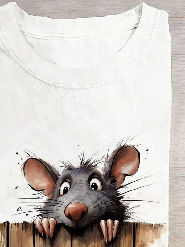 Funny Mouse Casual Cotton T-Shirt