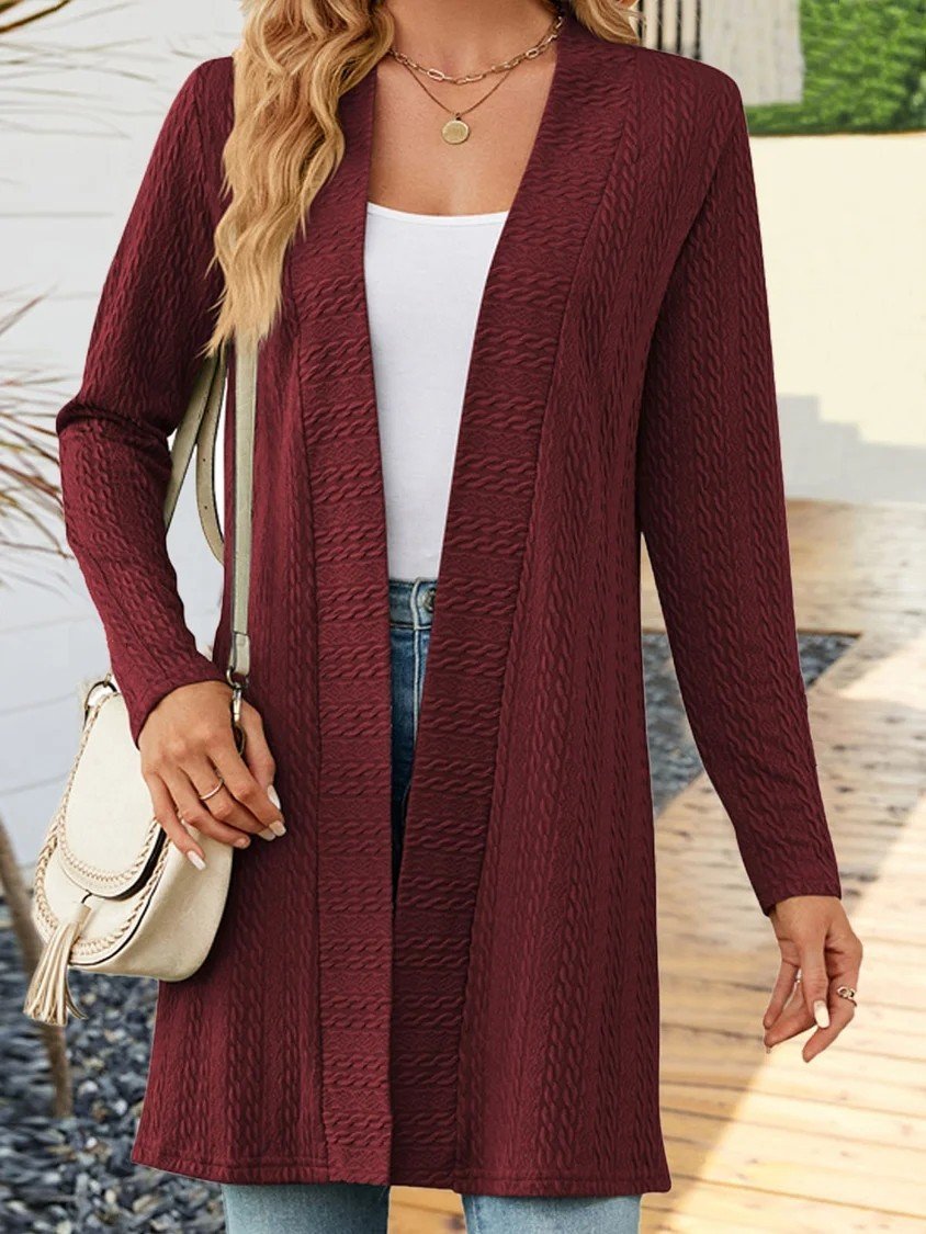 Casual Others Loose Plain Jacket