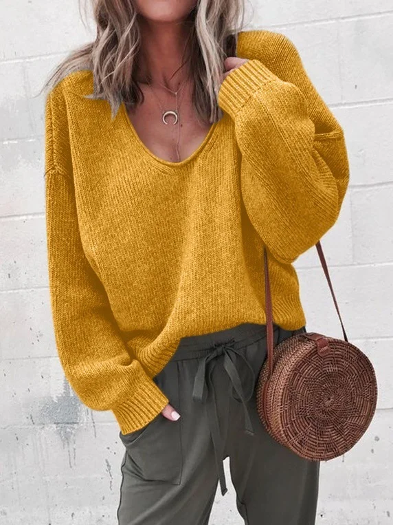 Casual Plain Sweater