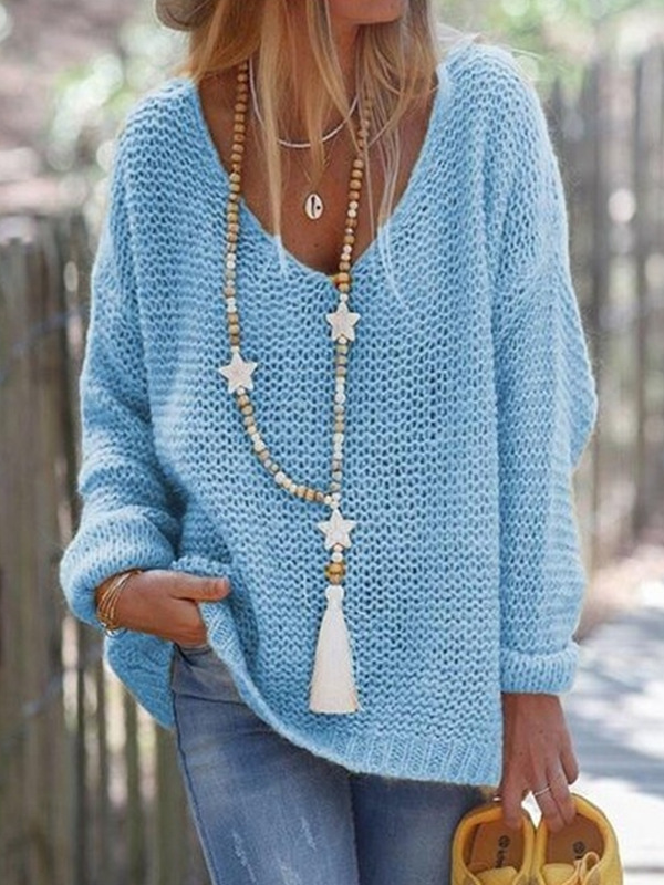 Loose Casual Yarn/Wool Yarn Sweater