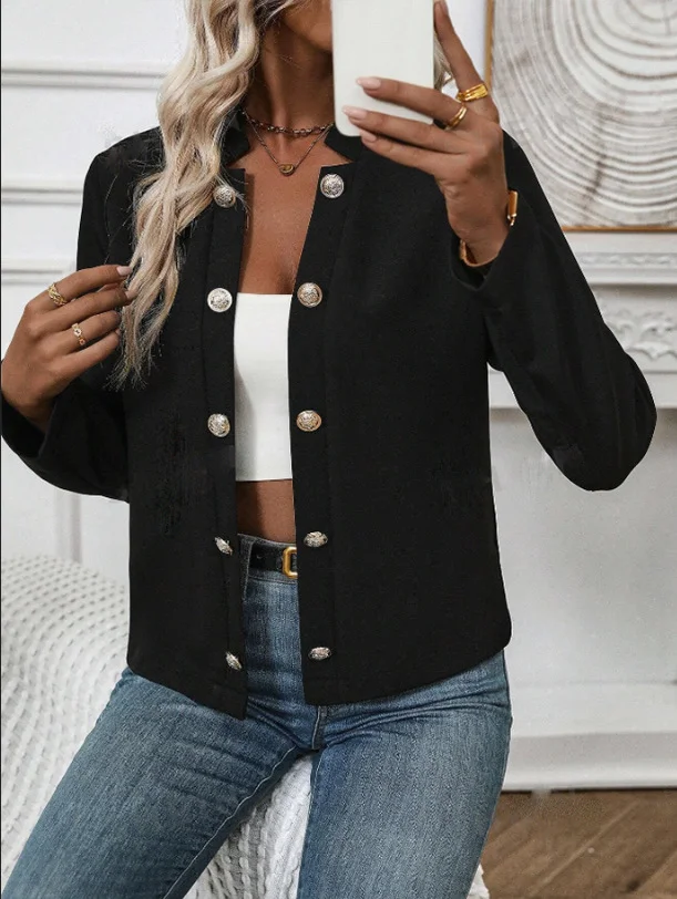 Loose Casual Hoodie Plain Jacket