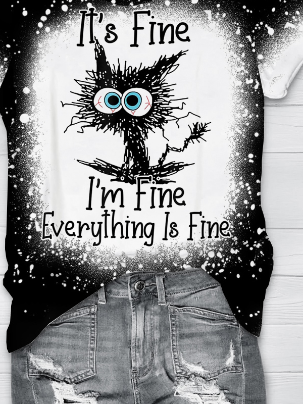 Its Fine Im Fine Everything Is Fine Ombre T-shirt