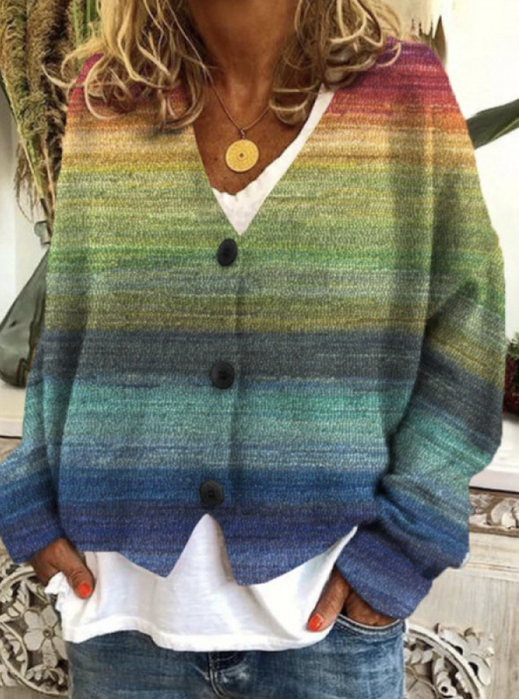 Casual Striped Wool/Knitting Others Cardigan