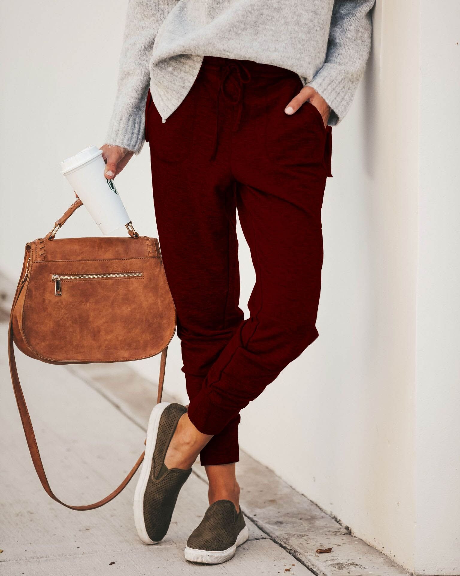 Jersey Casual Plain Pants