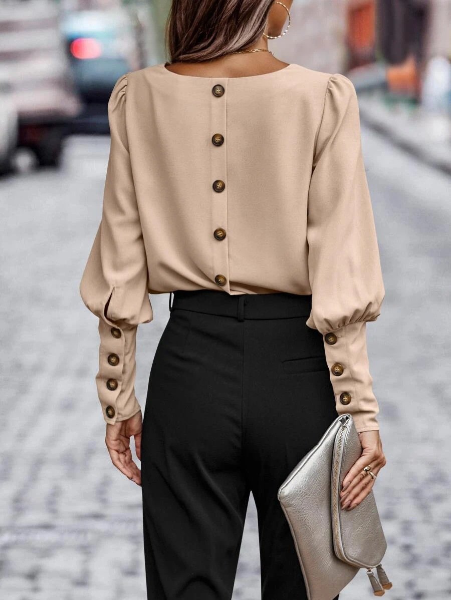 Casual Buttoned Blouse