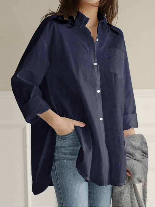 Loose Shirt Collar Casual Shirt