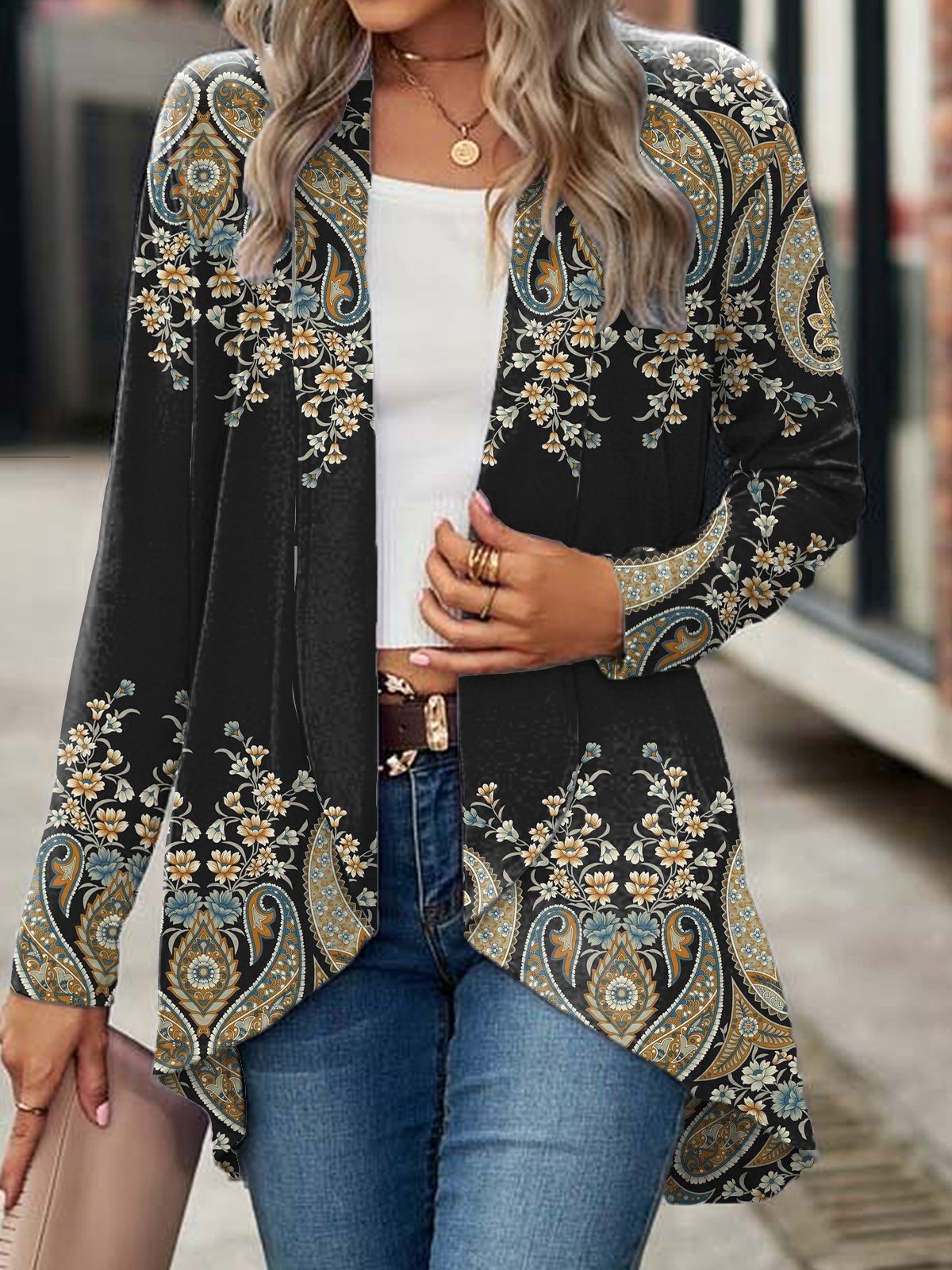 Ethnic Casual Jersey Kimono