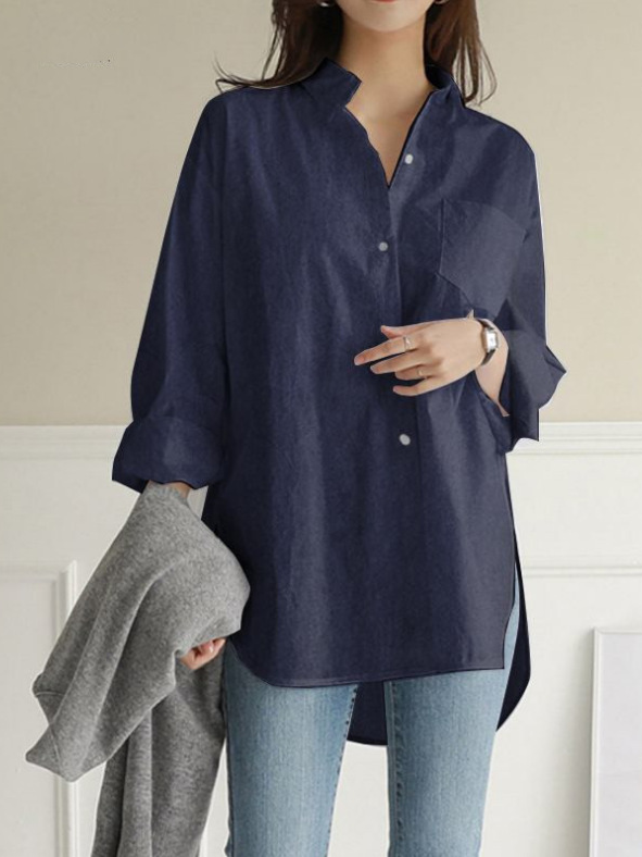 Loose Shirt Collar Casual Shirt