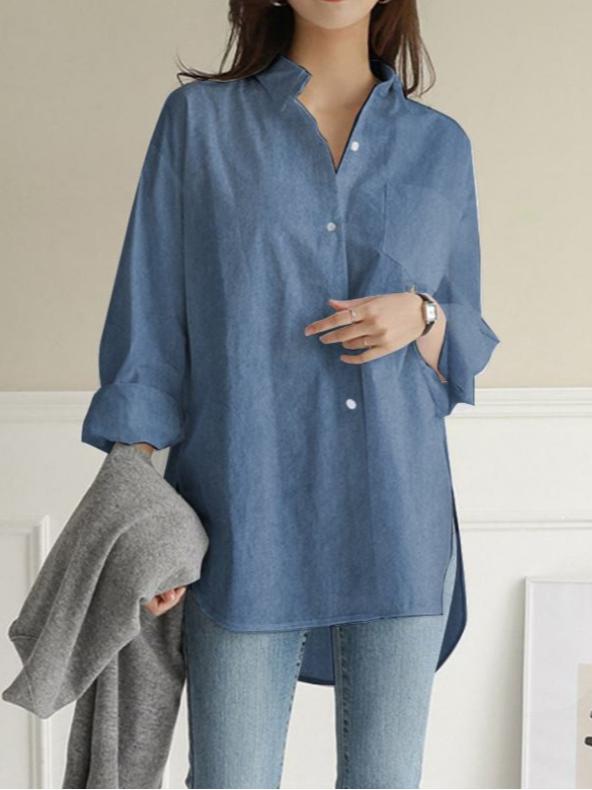 Loose Shirt Collar Casual Shirt