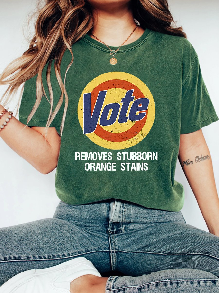 Vote Removes Stubborn Orange Stains Vintage Distressed Shirt