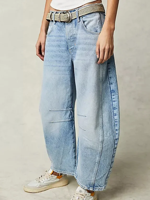 Casual Pocket Stitching Plain Jeans