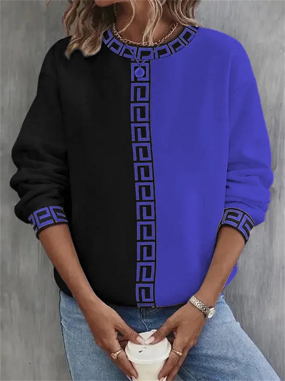 Casual Crew Neck Sweatshirt