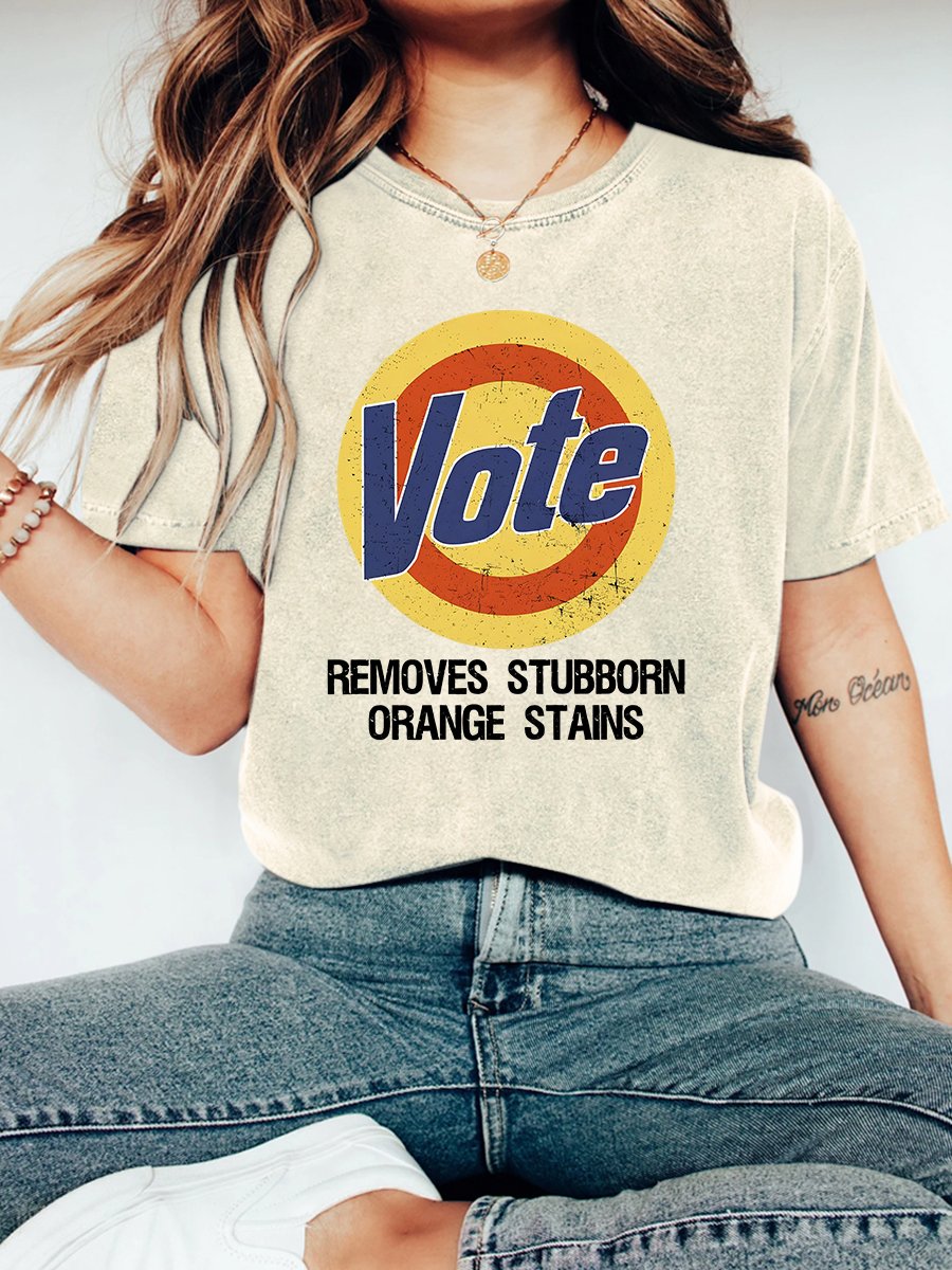 Vote Removes Stubborn Orange Stains Vintage Distressed Shirt