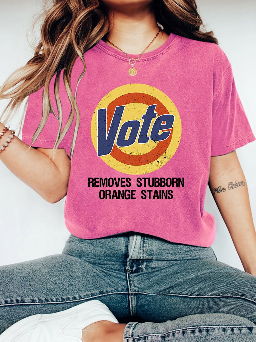 Vote Removes Stubborn Orange Stains Vintage Distressed Shirt