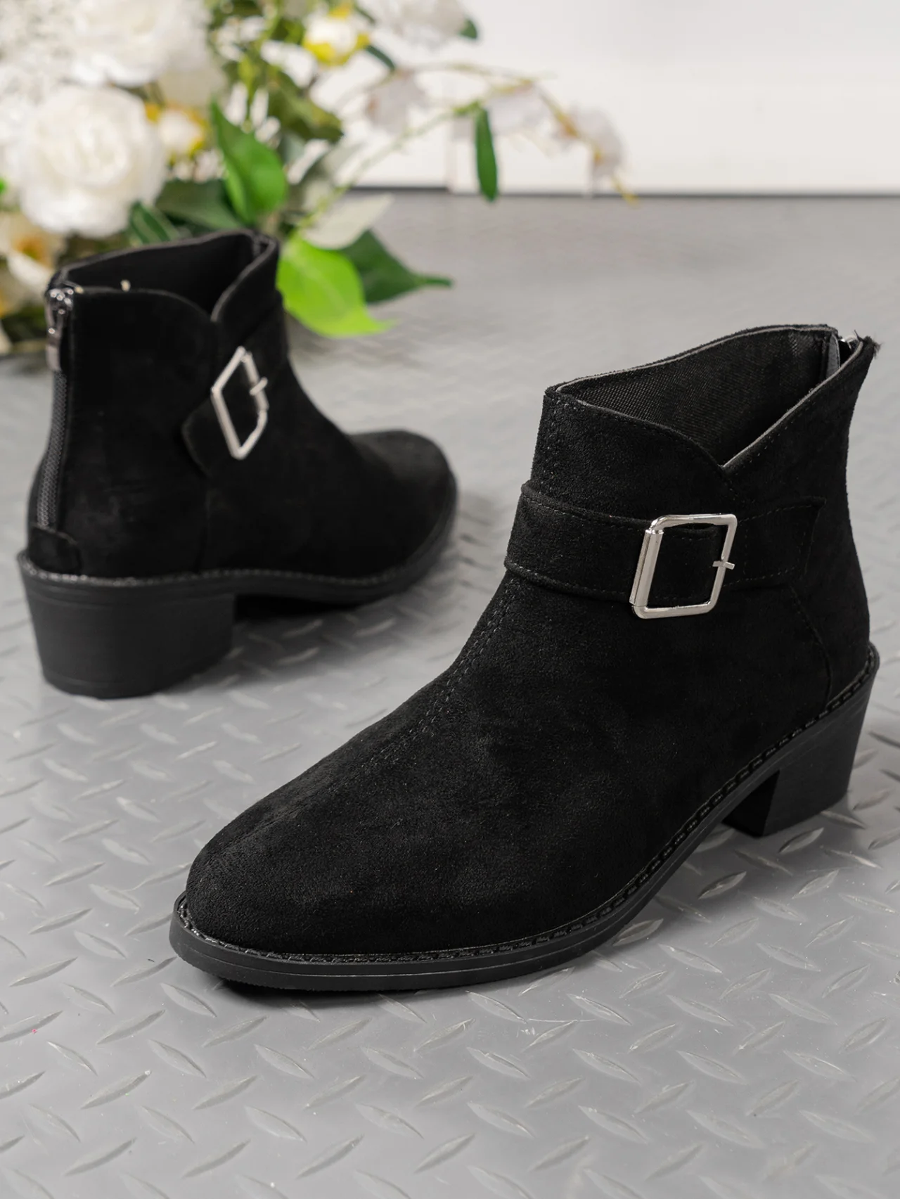 Plain Autumn Faux Suede Chelsea Boots