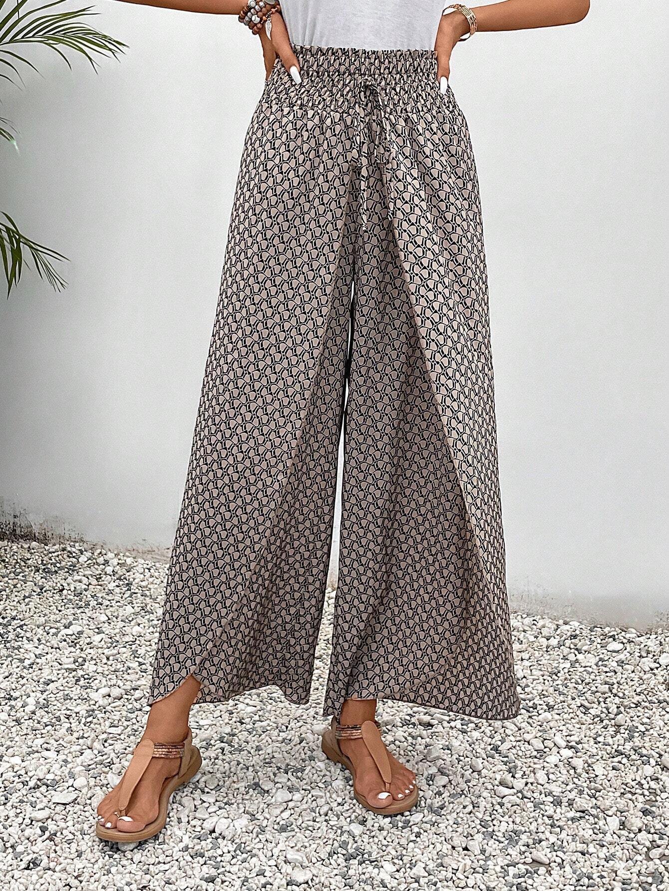 Geometric Loose Casual Pants