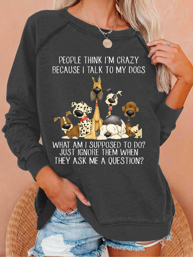 Women's Funny Dog Lover Casual Sweatshirt