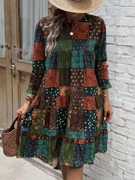 Casual Ethnic Dress With No