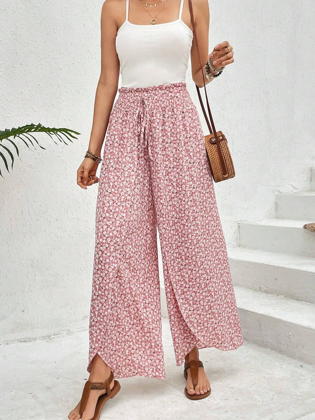 Geometric Loose Casual Pants