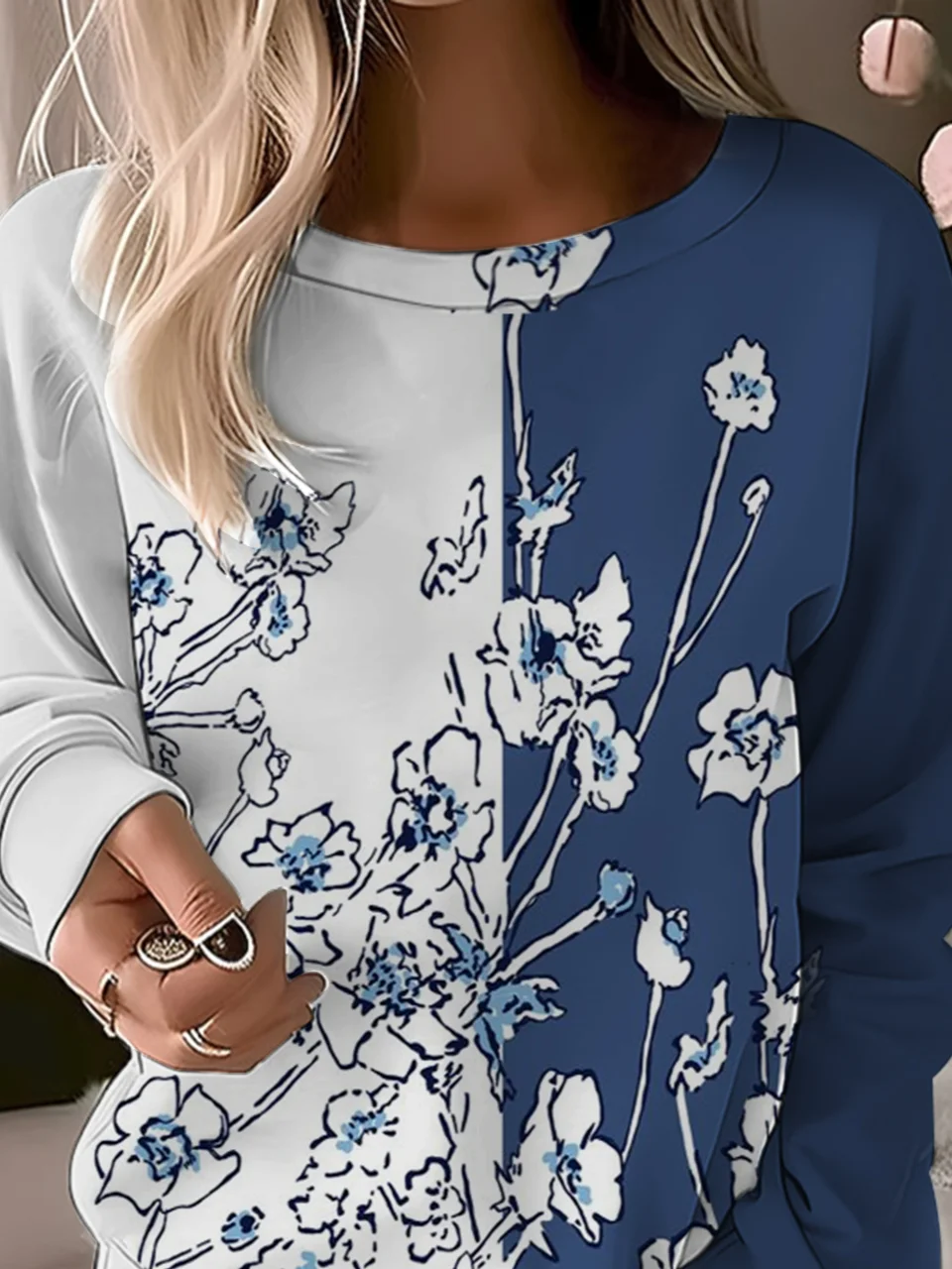 Crew Neck Casual Long Sleeve Sweatshirt